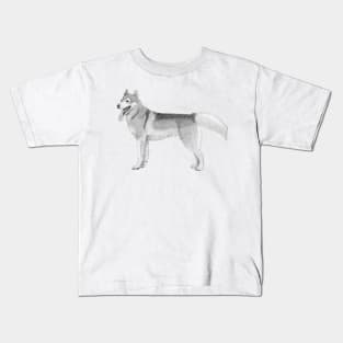 Siberian Husky ink Kids T-Shirt